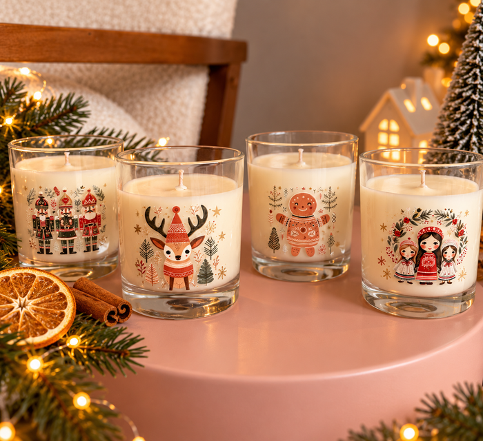 Bougie idylle de noël