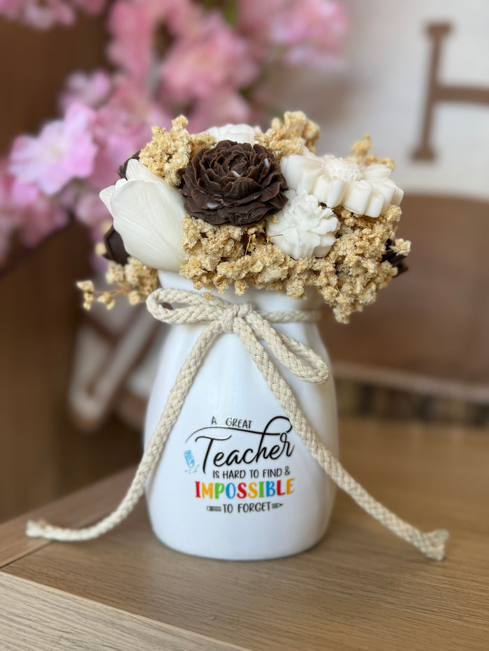 Vase blanc Romi " Teacher"