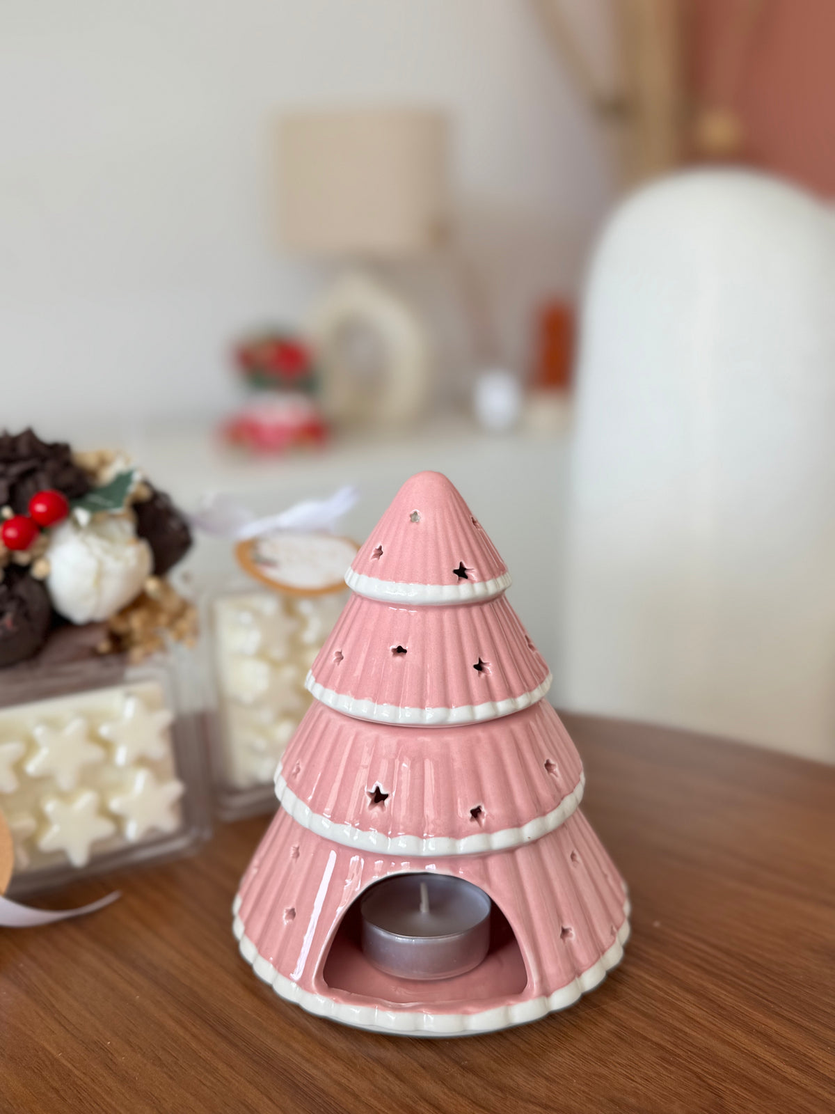 Brûleur sapin rose