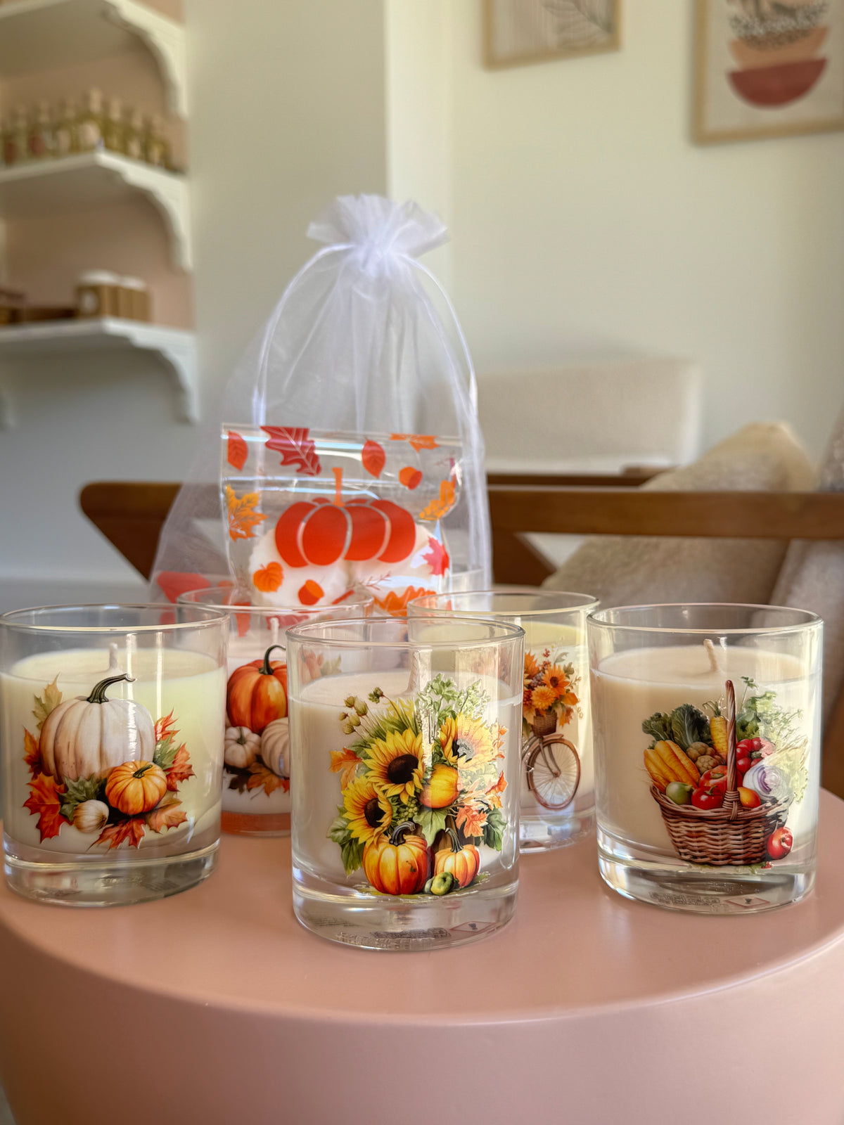 Bougie idylle d'automne + Fondants sucre doré